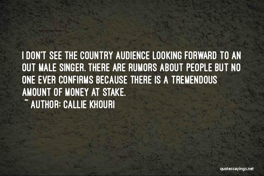 Callie Khouri Quotes: I Don't See The Country Audience Looking Forward To An Out Male Singer. There Are Rumors About People But No