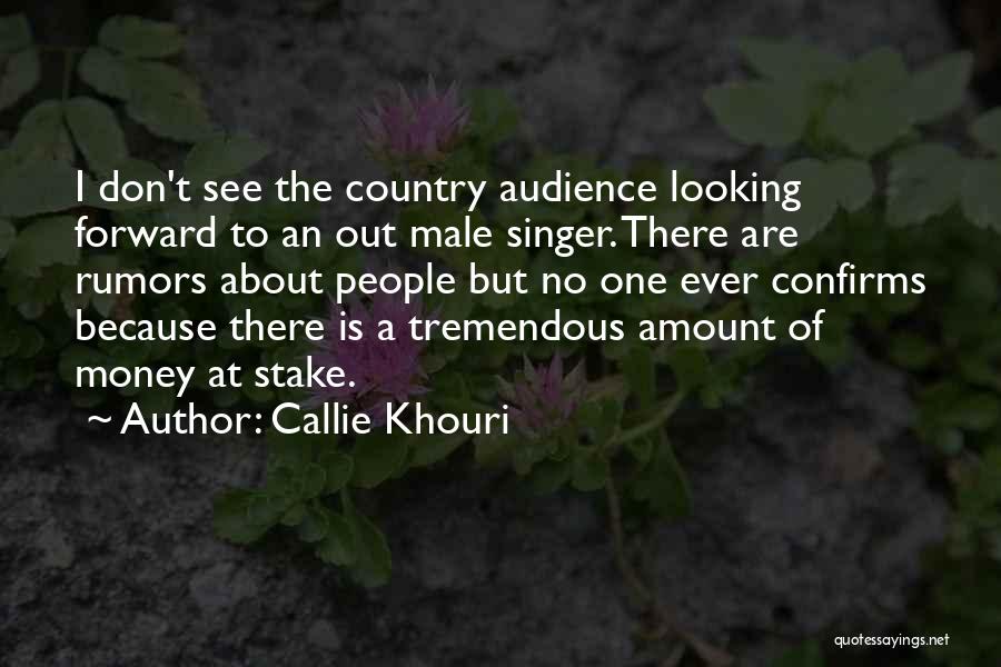 Callie Khouri Quotes: I Don't See The Country Audience Looking Forward To An Out Male Singer. There Are Rumors About People But No