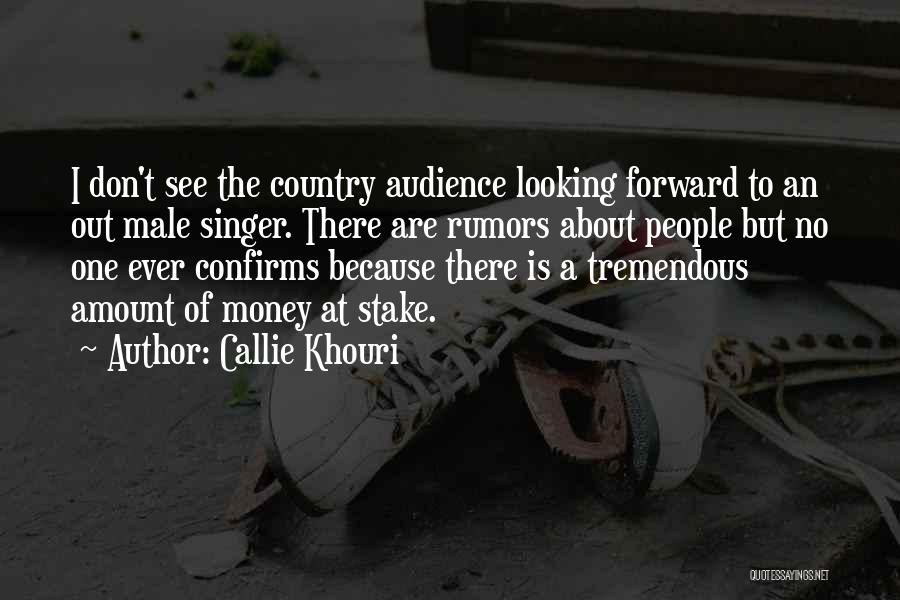 Callie Khouri Quotes: I Don't See The Country Audience Looking Forward To An Out Male Singer. There Are Rumors About People But No