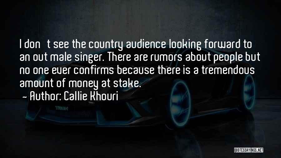 Callie Khouri Quotes: I Don't See The Country Audience Looking Forward To An Out Male Singer. There Are Rumors About People But No