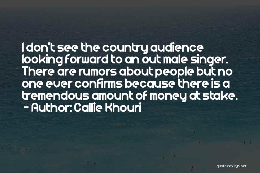 Callie Khouri Quotes: I Don't See The Country Audience Looking Forward To An Out Male Singer. There Are Rumors About People But No