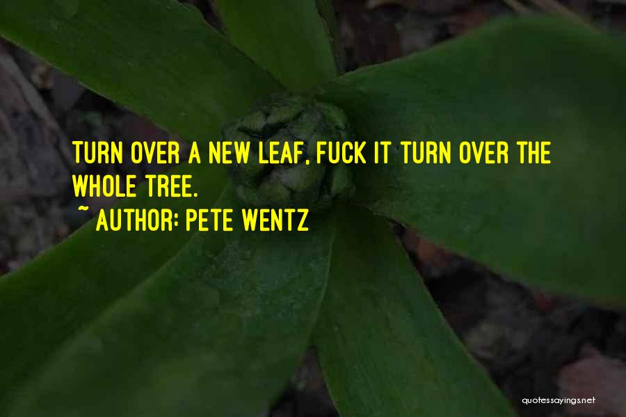 Pete Wentz Quotes: Turn Over A New Leaf, Fuck It Turn Over The Whole Tree.