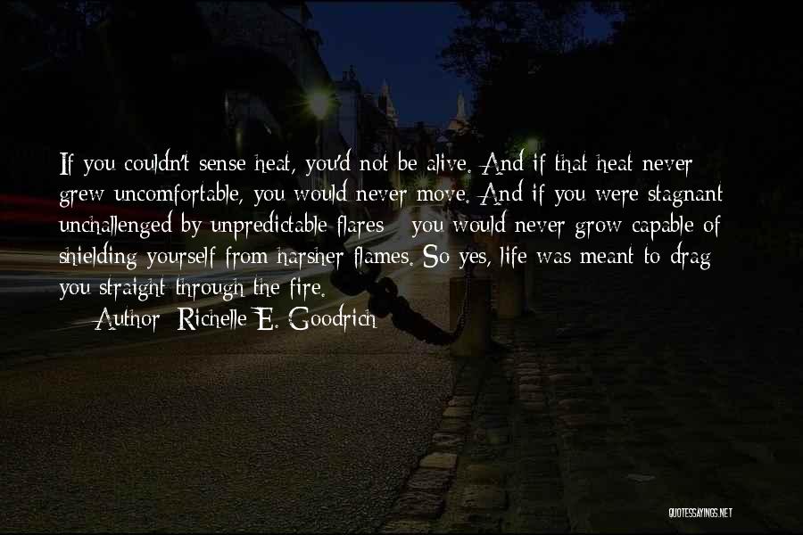 Richelle E. Goodrich Quotes: If You Couldn't Sense Heat, You'd Not Be Alive. And If That Heat Never Grew Uncomfortable, You Would Never Move.