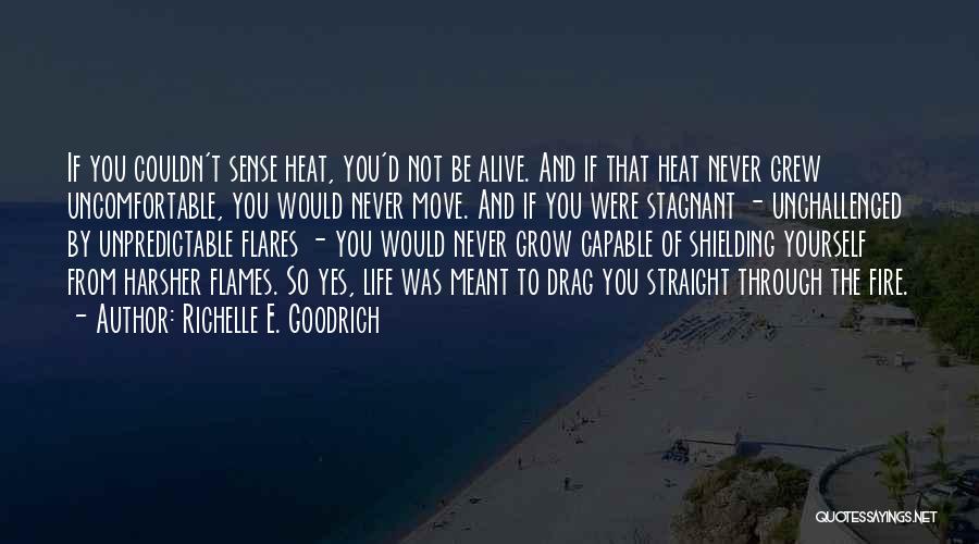 Richelle E. Goodrich Quotes: If You Couldn't Sense Heat, You'd Not Be Alive. And If That Heat Never Grew Uncomfortable, You Would Never Move.