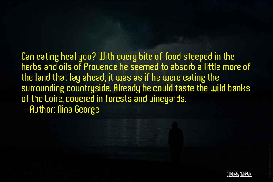 Nina George Quotes: Can Eating Heal You? With Every Bite Of Food Steeped In The Herbs And Oils Of Provence He Seemed To