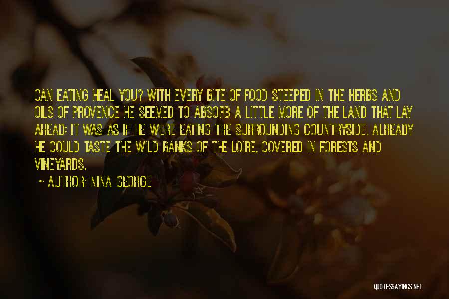 Nina George Quotes: Can Eating Heal You? With Every Bite Of Food Steeped In The Herbs And Oils Of Provence He Seemed To