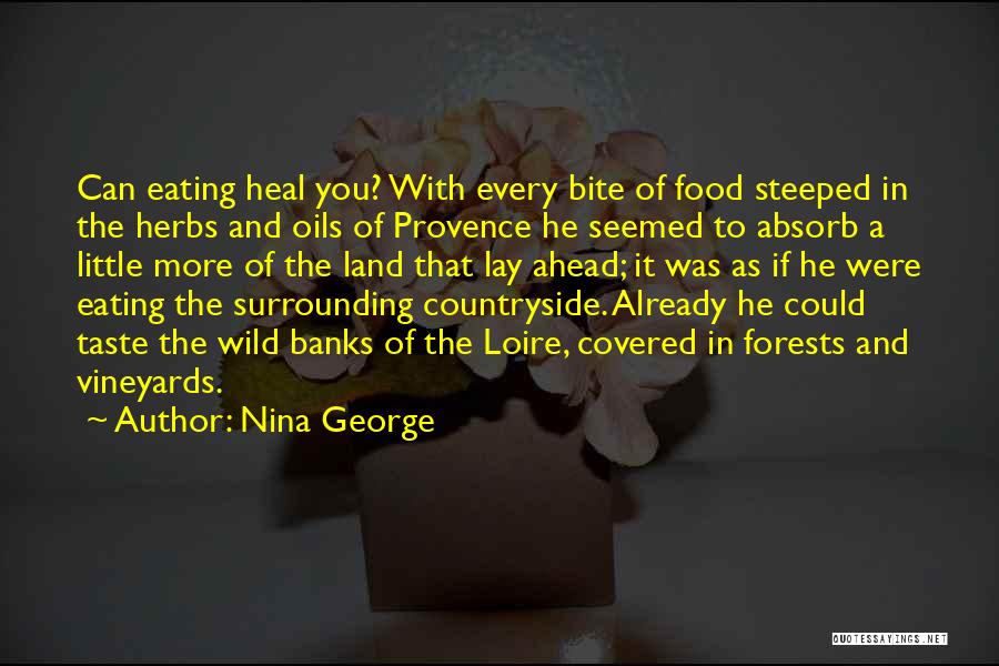 Nina George Quotes: Can Eating Heal You? With Every Bite Of Food Steeped In The Herbs And Oils Of Provence He Seemed To