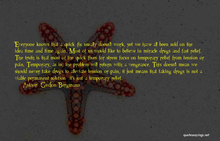 Gudjon Bergmann Quotes: Everyone Knows That A Quick-fix Usually Doesn't Work, Yet We Have All Been Sold On The Idea Time And Time