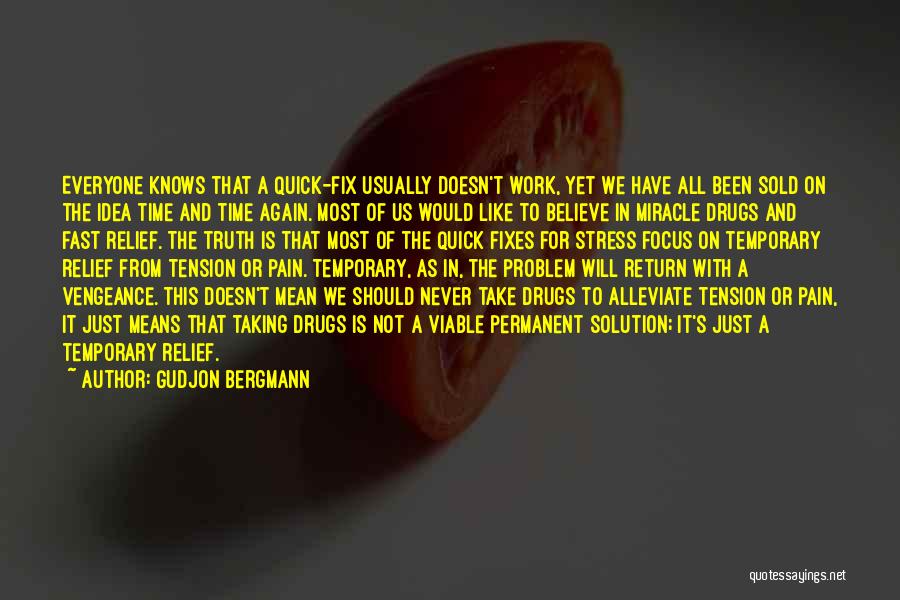 Gudjon Bergmann Quotes: Everyone Knows That A Quick-fix Usually Doesn't Work, Yet We Have All Been Sold On The Idea Time And Time