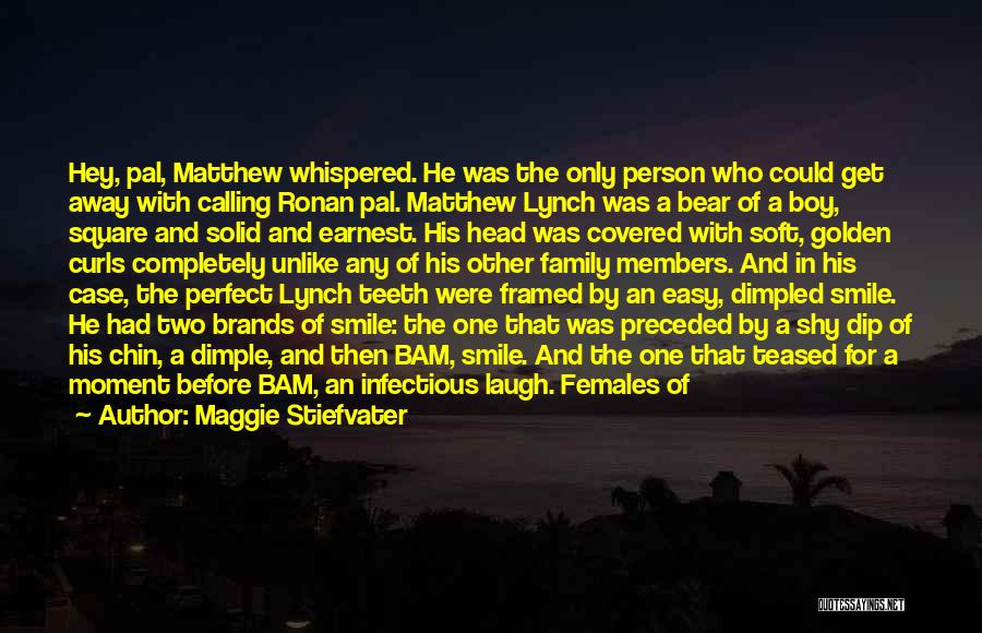 Maggie Stiefvater Quotes: Hey, Pal, Matthew Whispered. He Was The Only Person Who Could Get Away With Calling Ronan Pal. Matthew Lynch Was