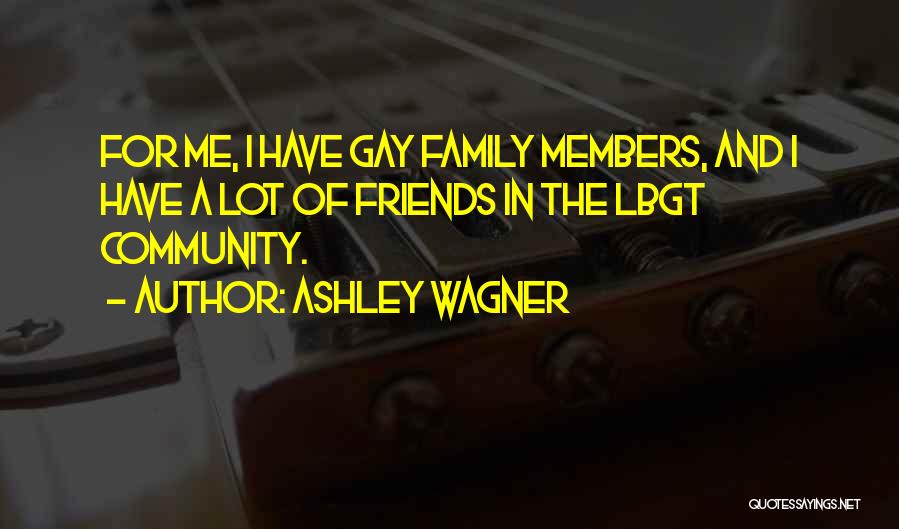 Ashley Wagner Quotes: For Me, I Have Gay Family Members, And I Have A Lot Of Friends In The Lbgt Community.