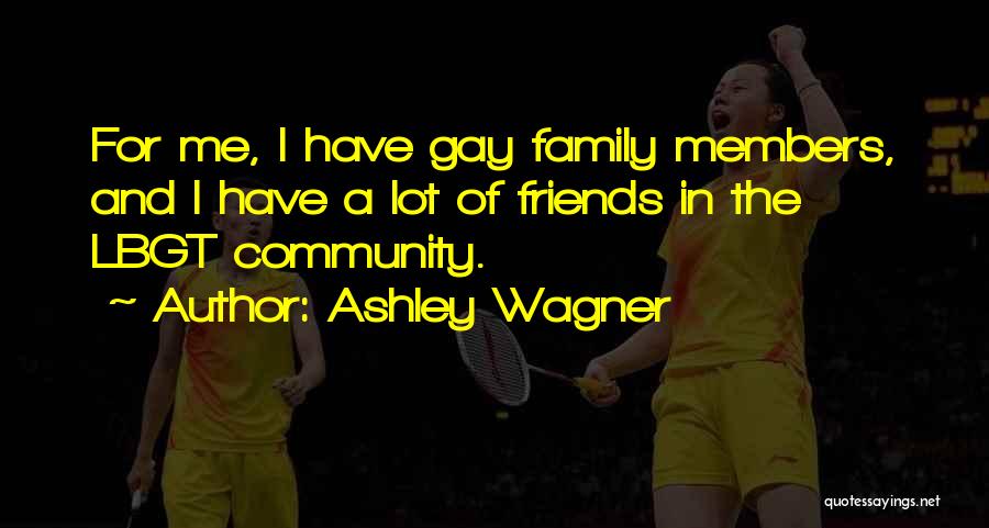 Ashley Wagner Quotes: For Me, I Have Gay Family Members, And I Have A Lot Of Friends In The Lbgt Community.