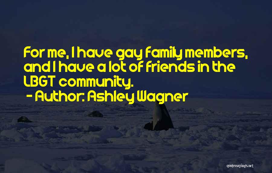 Ashley Wagner Quotes: For Me, I Have Gay Family Members, And I Have A Lot Of Friends In The Lbgt Community.