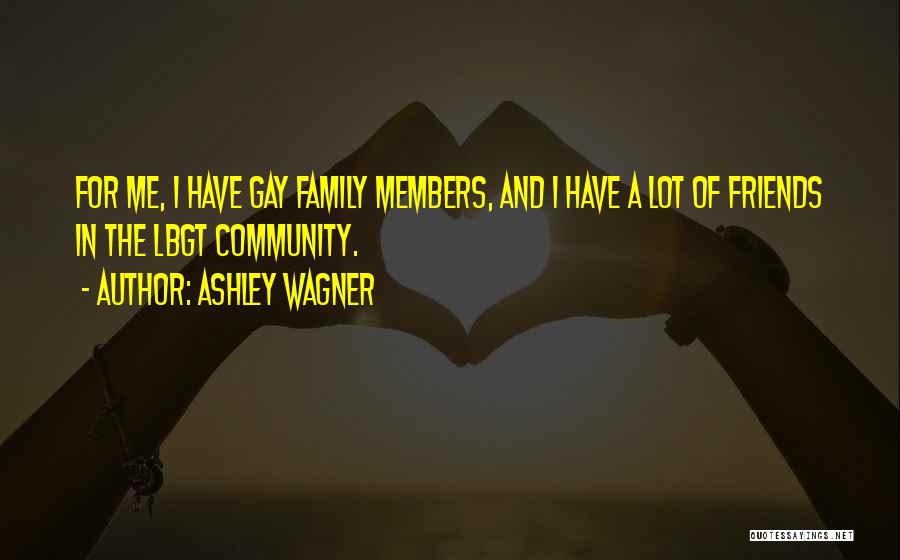 Ashley Wagner Quotes: For Me, I Have Gay Family Members, And I Have A Lot Of Friends In The Lbgt Community.