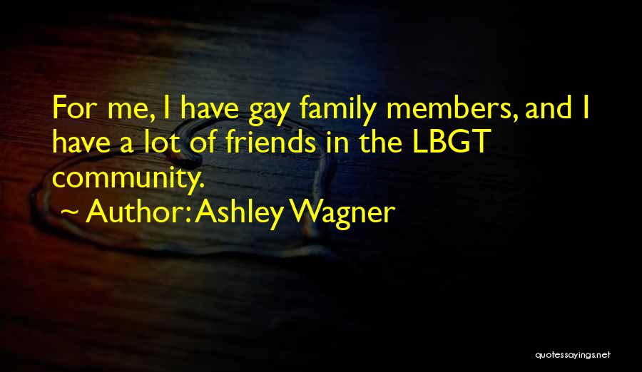 Ashley Wagner Quotes: For Me, I Have Gay Family Members, And I Have A Lot Of Friends In The Lbgt Community.