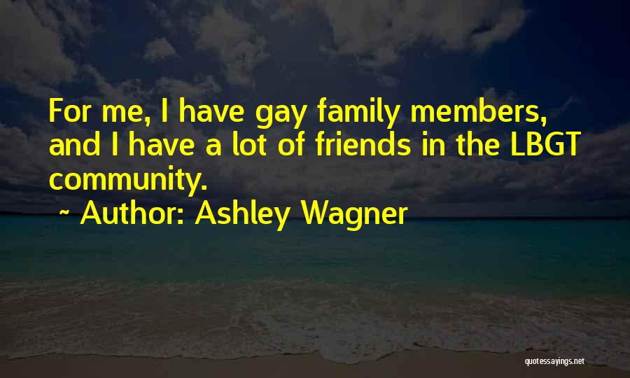 Ashley Wagner Quotes: For Me, I Have Gay Family Members, And I Have A Lot Of Friends In The Lbgt Community.