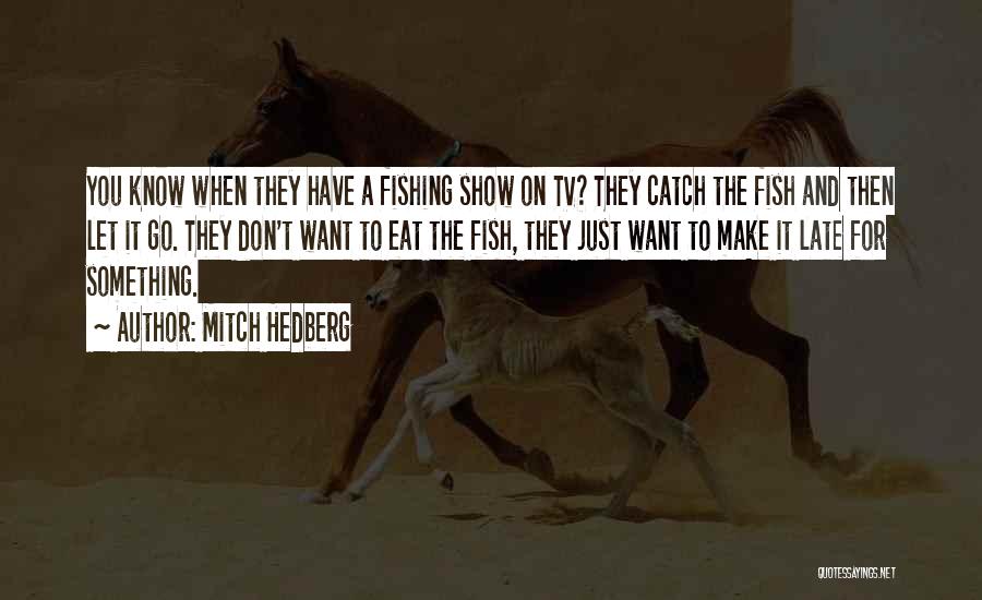 Mitch Hedberg Quotes: You Know When They Have A Fishing Show On Tv? They Catch The Fish And Then Let It Go. They