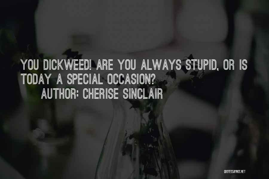 Cherise Sinclair Quotes: You Dickweed! Are You Always Stupid, Or Is Today A Special Occasion?