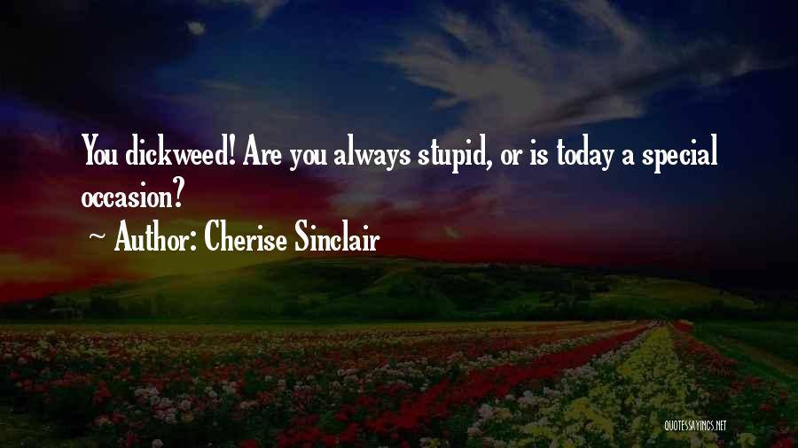 Cherise Sinclair Quotes: You Dickweed! Are You Always Stupid, Or Is Today A Special Occasion?