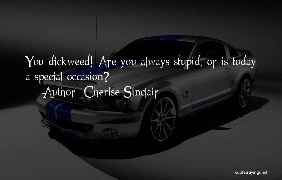 Cherise Sinclair Quotes: You Dickweed! Are You Always Stupid, Or Is Today A Special Occasion?