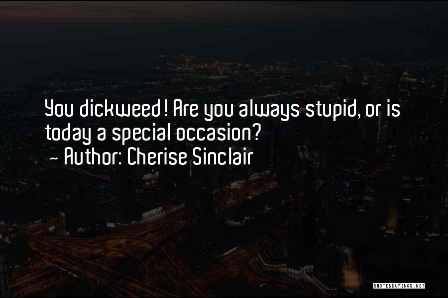 Cherise Sinclair Quotes: You Dickweed! Are You Always Stupid, Or Is Today A Special Occasion?