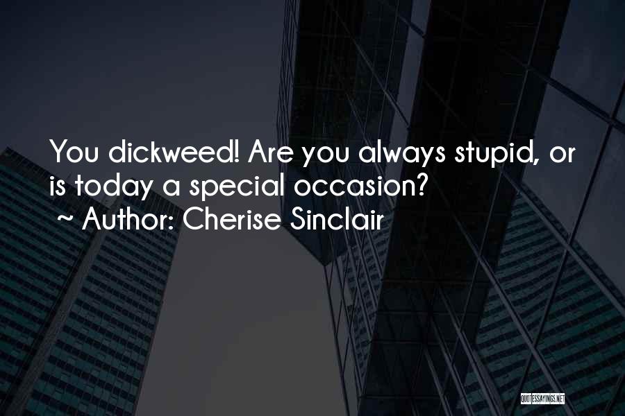 Cherise Sinclair Quotes: You Dickweed! Are You Always Stupid, Or Is Today A Special Occasion?