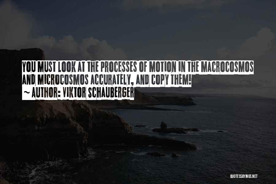 Viktor Schauberger Quotes: You Must Look At The Processes Of Motion In The Macrocosmos And Microcosmos Accurately, And Copy Them!