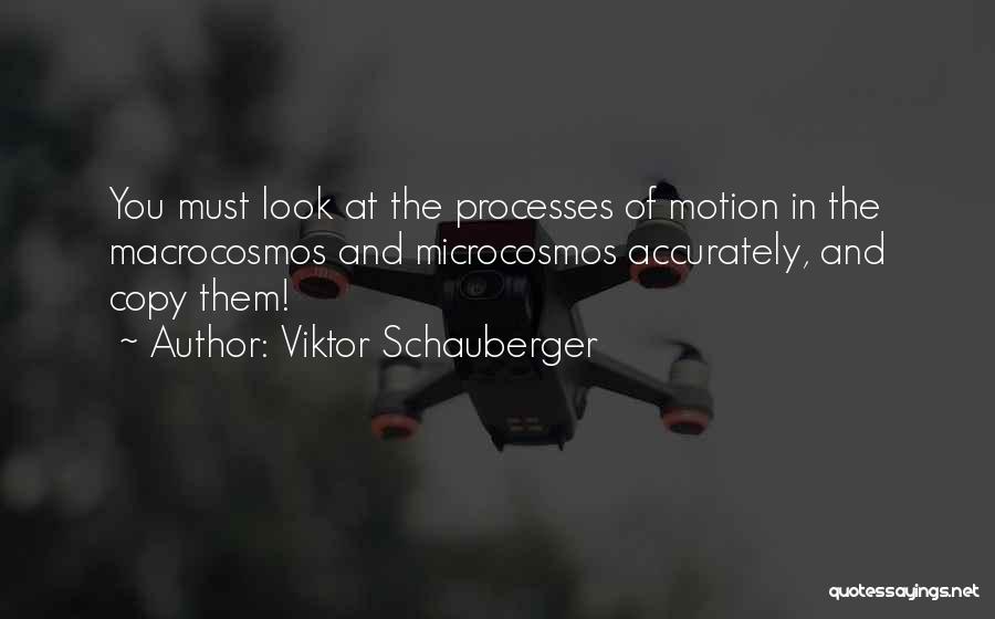 Viktor Schauberger Quotes: You Must Look At The Processes Of Motion In The Macrocosmos And Microcosmos Accurately, And Copy Them!