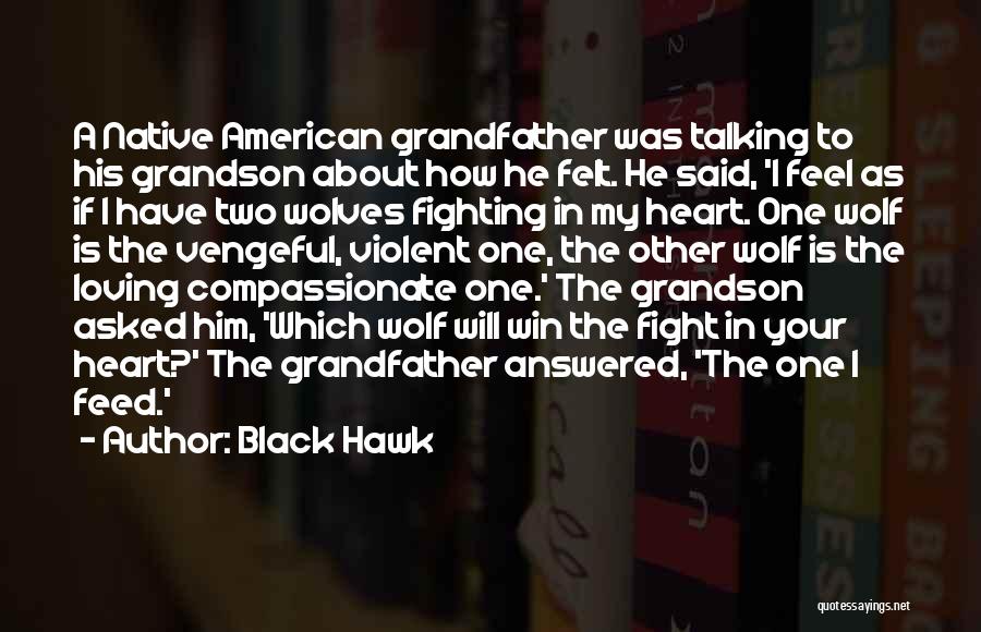 Black Hawk Quotes: A Native American Grandfather Was Talking To His Grandson About How He Felt. He Said, 'i Feel As If I