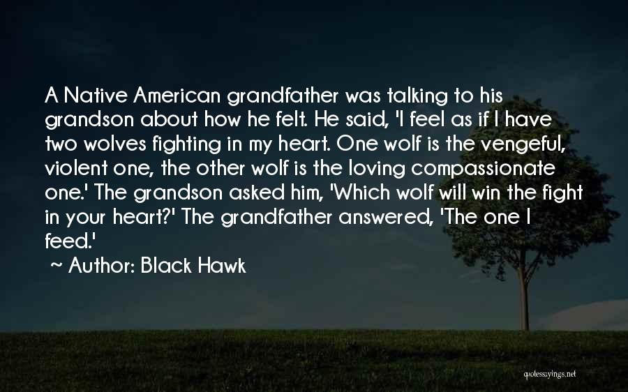 Black Hawk Quotes: A Native American Grandfather Was Talking To His Grandson About How He Felt. He Said, 'i Feel As If I