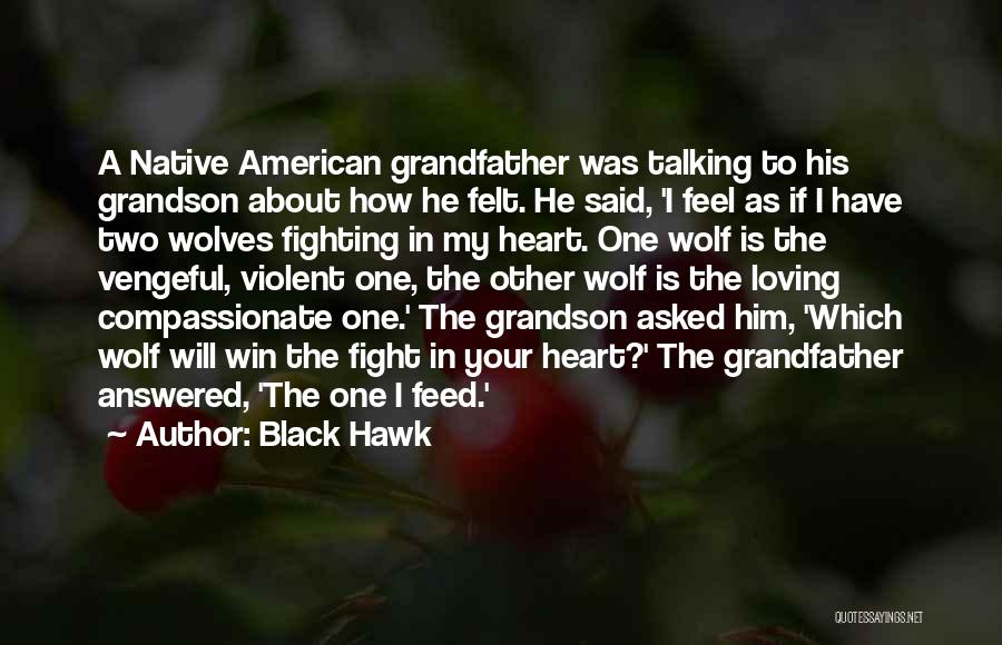 Black Hawk Quotes: A Native American Grandfather Was Talking To His Grandson About How He Felt. He Said, 'i Feel As If I