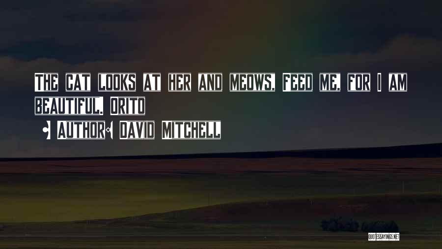 David Mitchell Quotes: The Cat Looks At Her And Meows, Feed Me, For I Am Beautiful. Orito