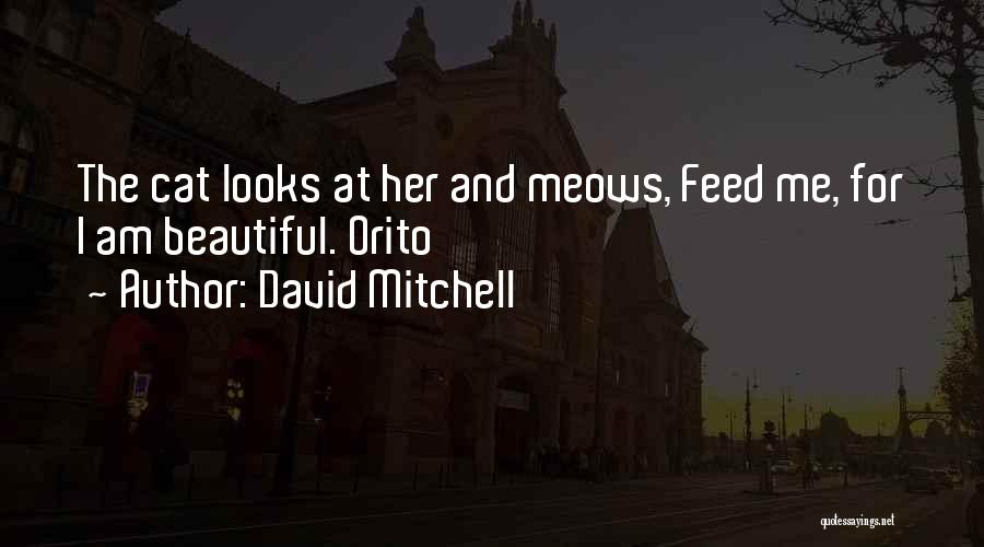 David Mitchell Quotes: The Cat Looks At Her And Meows, Feed Me, For I Am Beautiful. Orito