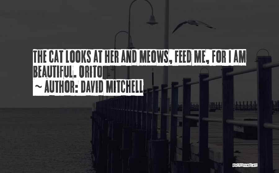 David Mitchell Quotes: The Cat Looks At Her And Meows, Feed Me, For I Am Beautiful. Orito