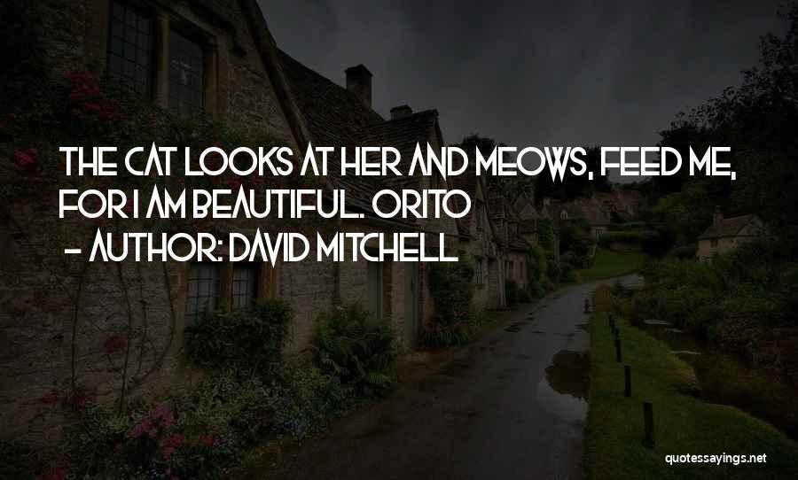 David Mitchell Quotes: The Cat Looks At Her And Meows, Feed Me, For I Am Beautiful. Orito