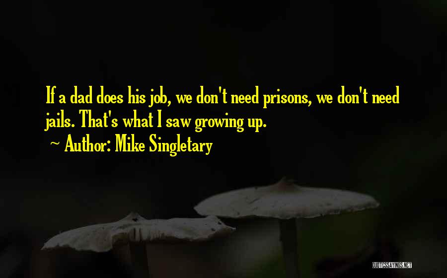 Mike Singletary Quotes: If A Dad Does His Job, We Don't Need Prisons, We Don't Need Jails. That's What I Saw Growing Up.