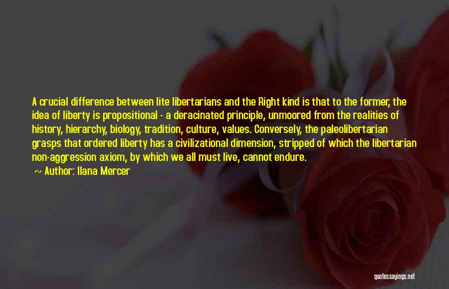 Ilana Mercer Quotes: A Crucial Difference Between Lite Libertarians And The Right Kind Is That To The Former, The Idea Of Liberty Is