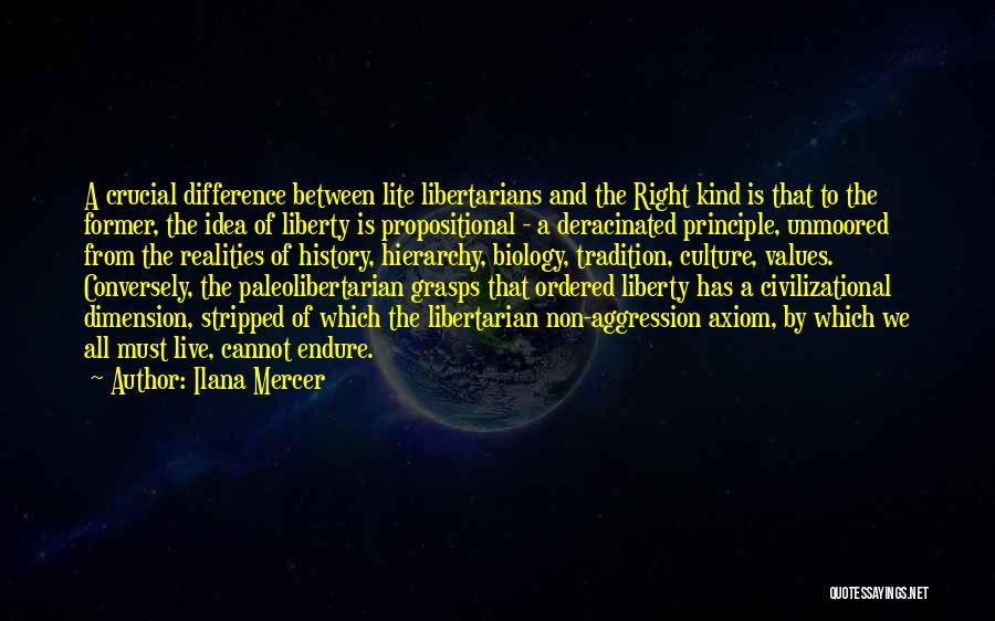 Ilana Mercer Quotes: A Crucial Difference Between Lite Libertarians And The Right Kind Is That To The Former, The Idea Of Liberty Is