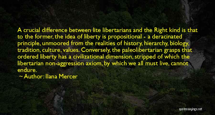 Ilana Mercer Quotes: A Crucial Difference Between Lite Libertarians And The Right Kind Is That To The Former, The Idea Of Liberty Is