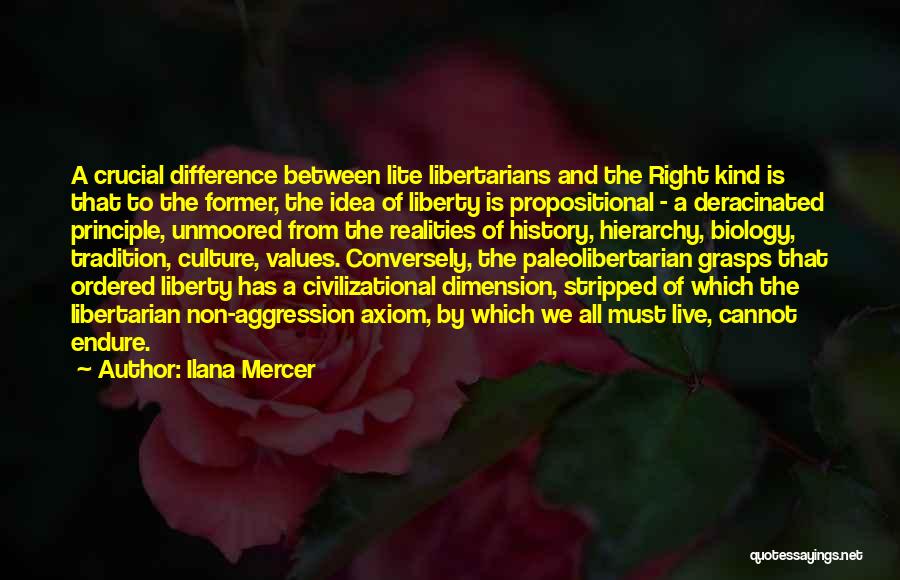 Ilana Mercer Quotes: A Crucial Difference Between Lite Libertarians And The Right Kind Is That To The Former, The Idea Of Liberty Is