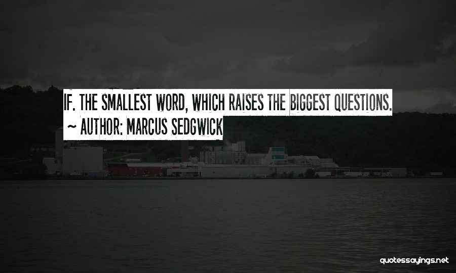 Marcus Sedgwick Quotes: If. The Smallest Word, Which Raises The Biggest Questions.
