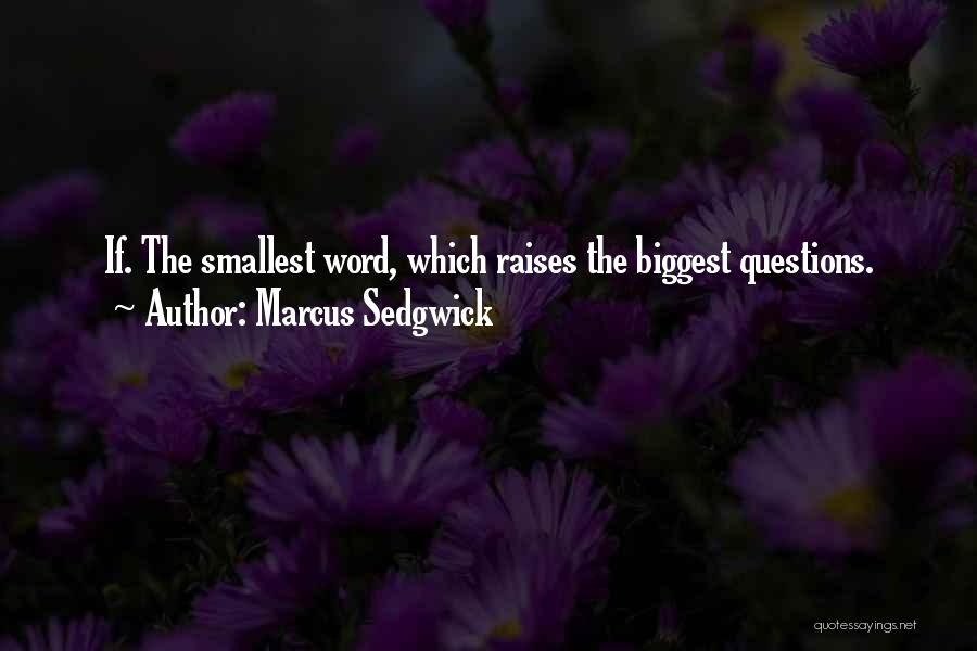 Marcus Sedgwick Quotes: If. The Smallest Word, Which Raises The Biggest Questions.