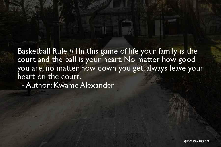 Kwame Alexander Quotes: Basketball Rule #1in This Game Of Life Your Family Is The Court And The Ball Is Your Heart. No Matter