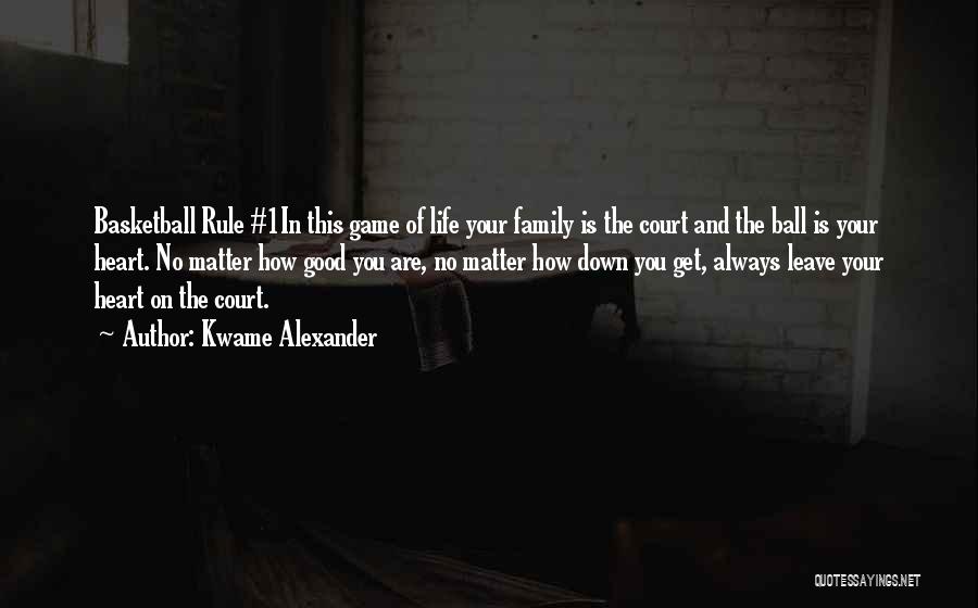 Kwame Alexander Quotes: Basketball Rule #1in This Game Of Life Your Family Is The Court And The Ball Is Your Heart. No Matter