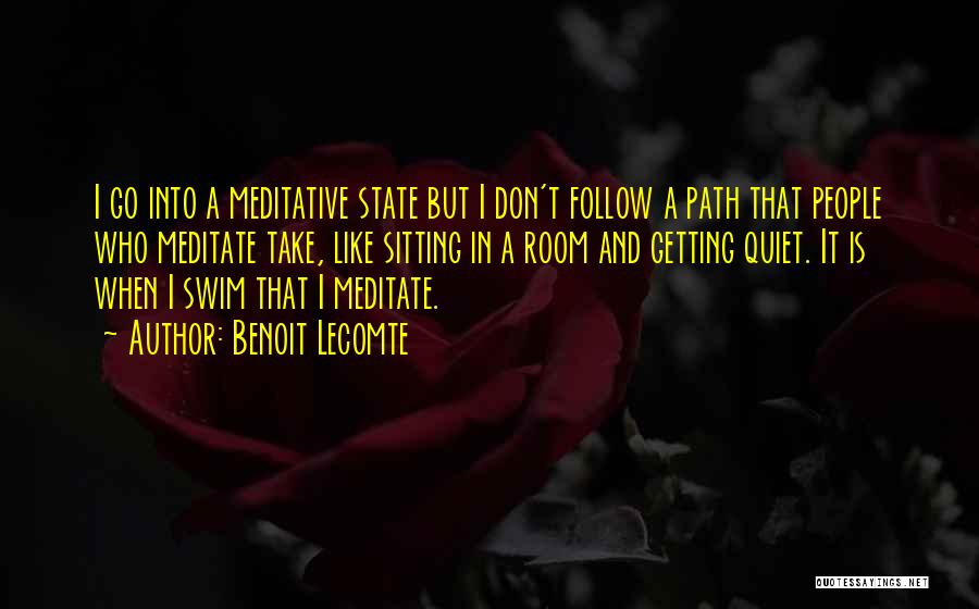 Benoit Lecomte Quotes: I Go Into A Meditative State But I Don't Follow A Path That People Who Meditate Take, Like Sitting In