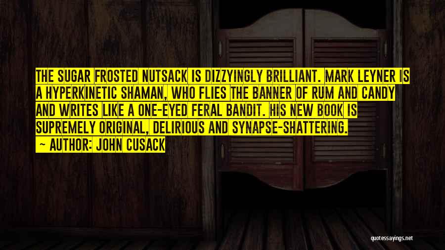 John Cusack Quotes: The Sugar Frosted Nutsack Is Dizzyingly Brilliant. Mark Leyner Is A Hyperkinetic Shaman, Who Flies The Banner Of Rum And