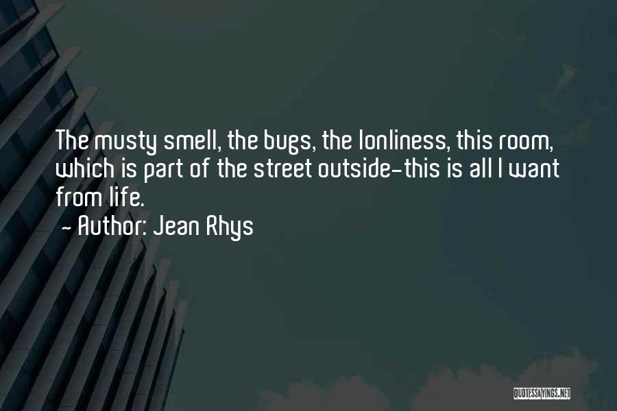 Jean Rhys Quotes: The Musty Smell, The Bugs, The Lonliness, This Room, Which Is Part Of The Street Outside-this Is All I Want