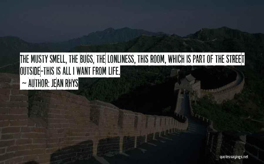 Jean Rhys Quotes: The Musty Smell, The Bugs, The Lonliness, This Room, Which Is Part Of The Street Outside-this Is All I Want