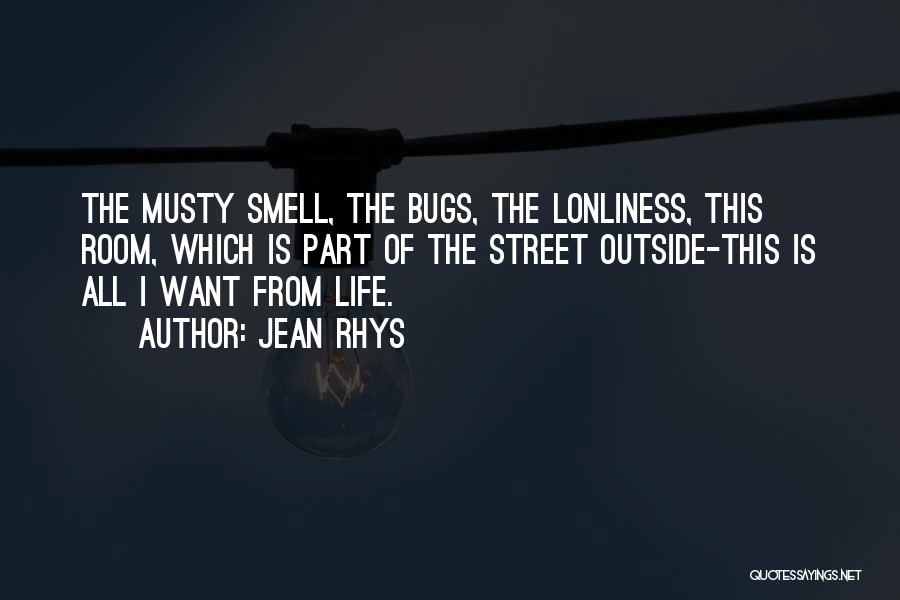 Jean Rhys Quotes: The Musty Smell, The Bugs, The Lonliness, This Room, Which Is Part Of The Street Outside-this Is All I Want