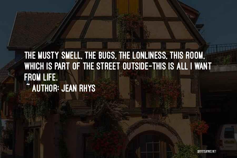 Jean Rhys Quotes: The Musty Smell, The Bugs, The Lonliness, This Room, Which Is Part Of The Street Outside-this Is All I Want